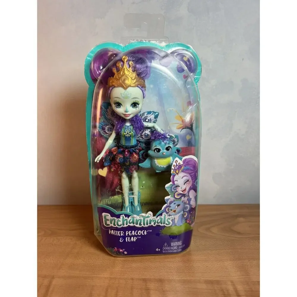 Mattel Enchantimals Patter Peacock & Flap Doll & PET Set NEW